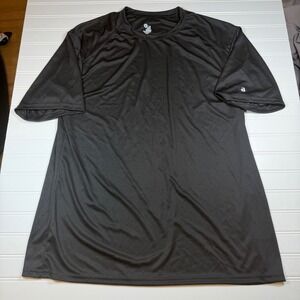 Badger Sport Mens XL Black Performance Short Sleeve TShirt Style 4120 Activewear